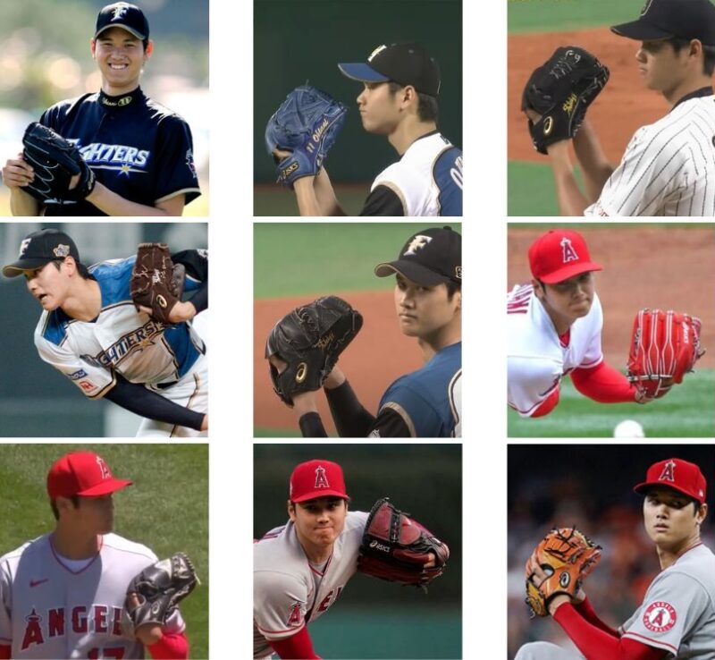 大谷選手のアシックス時代のグローブ集