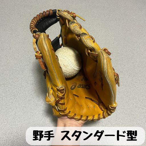 スタンダード型のグローブを閉じた状態