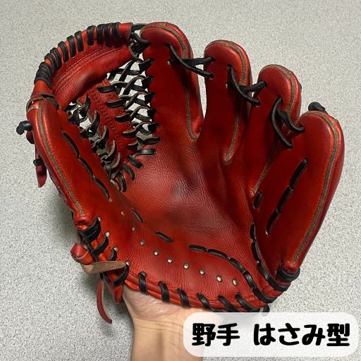 はさみ型のグローブを開いた状態