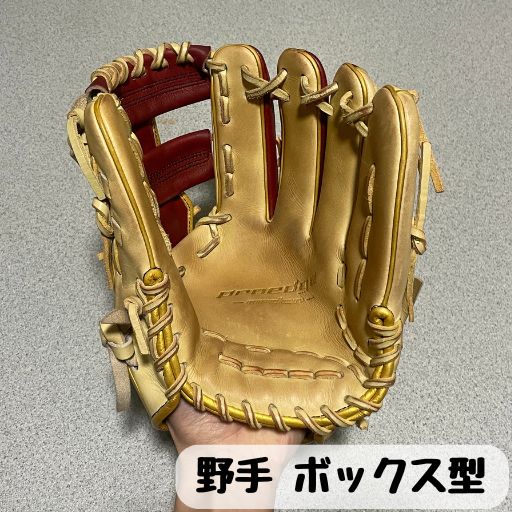 ボックス型のグローブを開いた状態