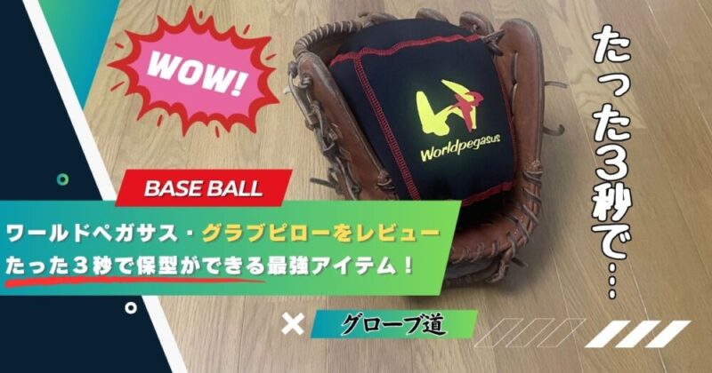 ワールドペガサス・グラブピローをレビュー|たった3秒で保型ができる最強アイテム!